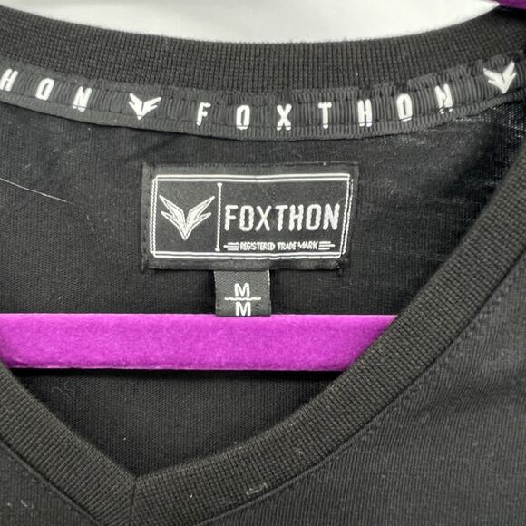 Foxthon Black Short Sleeve V-Neck TShirt - Picture 5 of 11